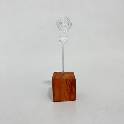 Imagem de Mini Porta Retrato Foto Lembrancinha Madeira Transparente