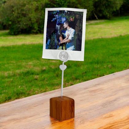 Imagem de Mini Porta Retrato Foto Lembrancinha Madeira Transparente