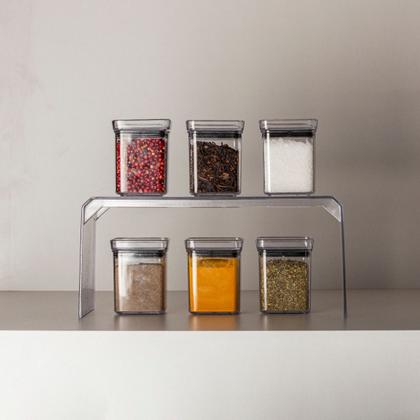 Imagem de Mini Pote Hermético Organizador Quadrado Lumini 180ML