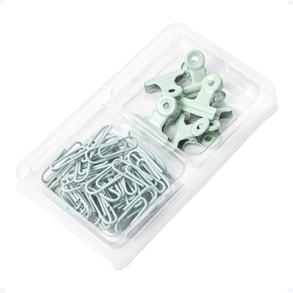 Imagem de Mini Prendedor De Papel E Clips Colorido 29mm Binder 46 Uni.