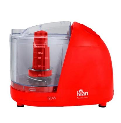 Imagem de Mini Processador 500ml Lâminas Inox vermelho 120w Kian 127V