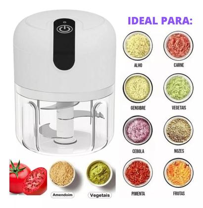 Imagem de Mini Processador De Alho Legumes Verduras Elétrico Sem Fio MNTA