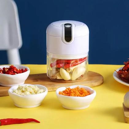 Imagem de Mini Processador De Alho Legumes Verduras Elétrico Sem Fio MNTA