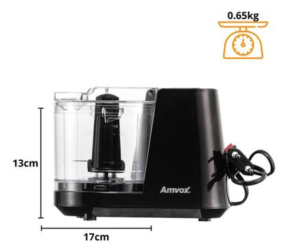 Imagem de Mini Processador De Alimentos 100w Apr 1001 Black Amvox