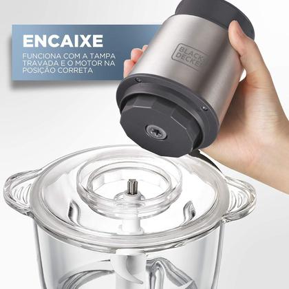Imagem de Mini Processador De Alimentos Black + Decker Elétrico Triturador Multiprocessador MP300G 110V