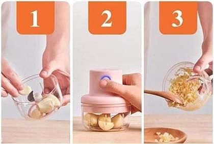 Imagem de Mini Processador De Alimentos Moedor Elétrico Recarregável 250ml B-MAX BM-F909