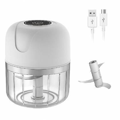 Imagem de Mini Processador Elétrico Com Lâminas Inox 250ml Carregamento USB