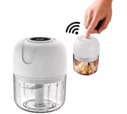 Imagem de Mini Processador Elétrico de Alimentos Portátil com 3 lâminas de aço inox USB 250 ml Bivolt