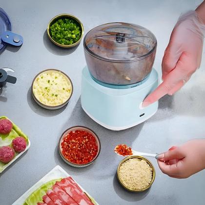 Imagem de Mini Processador Elétrico Moedor Alimentos Alho Legumes USB - shopmix