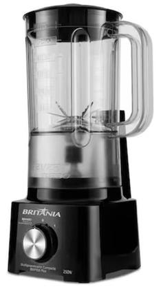 Imagem de Mini processador liquidificador britania 300w preto 127v