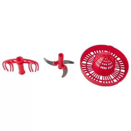 Imagem de Mini Processador Manual Triturador de Alimentos, Batedor Mixer e Espremedor de Frutas 500ml Útil Bazar 3 em 1