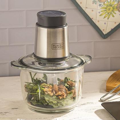 Imagem de Mini Processador Tigela Vidro MP300G Gourmand Gris Black Decker