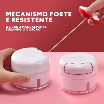 Imagem de Mini Processador Triturador de Alimento Manual Utensílio Cozinha 250ML