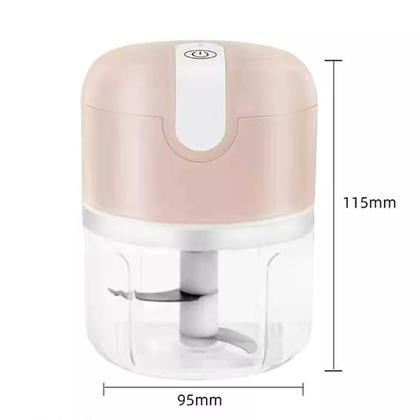 Imagem de Mini Processador Triturador de Alimentos Bivolt USB Elétrico 250ML Para Legumes Alho Gengibre