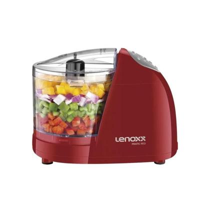 Imagem de Mini Processador Triturador De Alimentos Mixer Pratic Red Lenoxx Compacto Potente Verduras Legumes Frutas Temperos 110v