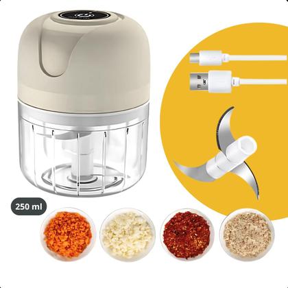 Imagem de Mini Processador Triturador Elétrico Bivolt Usb Rápido