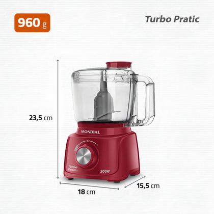 Imagem de Mini Processador Turbo Pratic, Mondial, 300W - MP-16-R