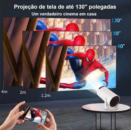 Imagem de Mini projetor 4k android bluehooth wifi datashow slide - pronta entrega