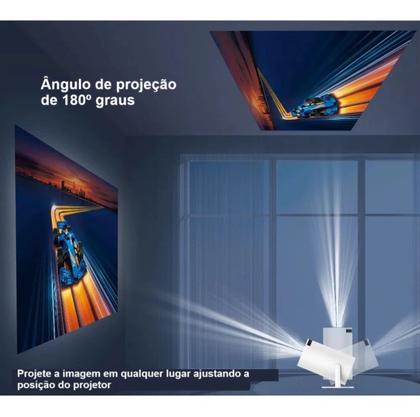 Imagem de Mini projetor 4k android bluehooth wifi datashow slide - pronta entrega