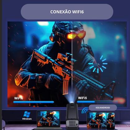 Imagem de Mini Projetor 4k Full Hd Android Wifi Tv Box