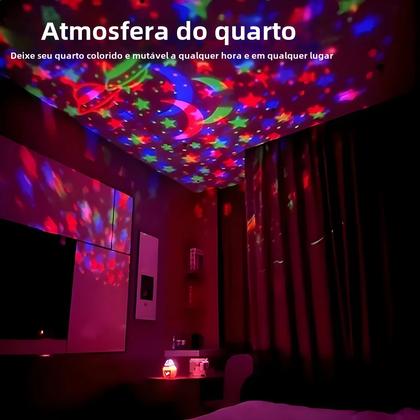 Imagem de Mini Projetor de Estrelas com LED USB - Luzes Noturnas Coloridas para Festa e KTV