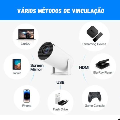 Imagem de Mini Projetor HY300 Smart WiFi Full HD 4K Android bluetooth