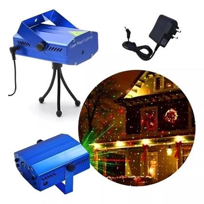 Mini Projetor Led Canhão Laser Com Efeitos Festas Coloridos Balada Tripé Azul Holográfico Colorido Ambiente Imagem de Mini Projetor Led Canhão Laser Com Efeitos Festas Coloridos Balada Tripé Azul Holográfico Colorido Ambiente