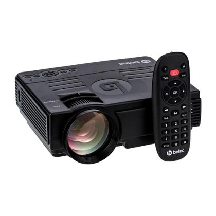 Imagem de Mini Projetor Led Portatil - Betec BT810 - 1200 Lumens - Bluetooth - Entrada HDMI, VGA, AV, SD e USB