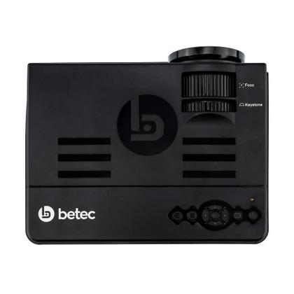 Imagem de Mini Projetor Led Portatil - Betec BT810 - 1200 Lumens - Bluetooth - Entrada HDMI, VGA, AV, SD e USB