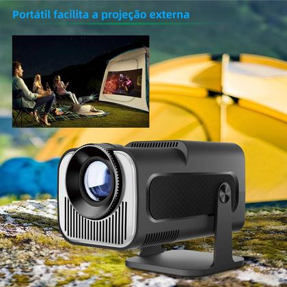 Imagem de Mini Projetor Portátil 4K Android 11 - Wi-Fi 6, 320 ANSI Lumens, 1280x720p