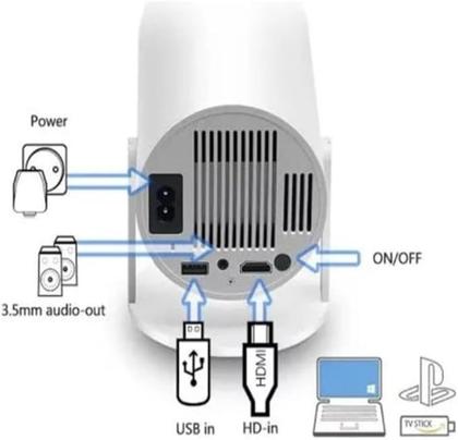 Imagem de Mini Projetor Portátil 4k Android Full Hd Smart Wifi Cinema