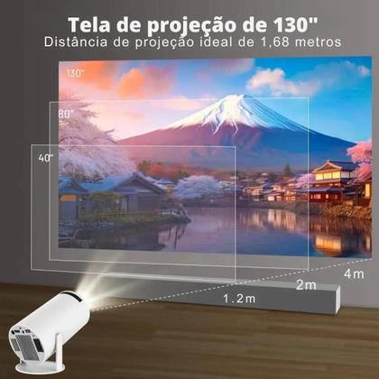 Imagem de Mini Projetor Portátil 4k Android Full Hd Smart Wifi Cinema
