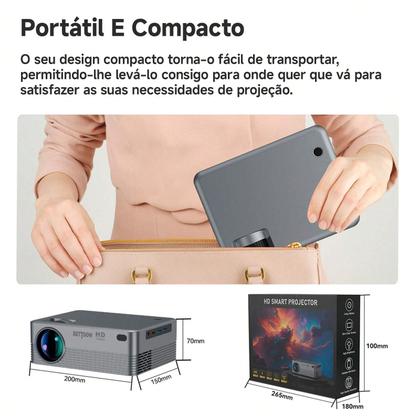 Imagem de Mini Projetor Portátil Bettdow Hd Smart Android 110/220v 4k Wifi-s1