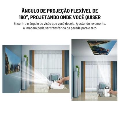 Imagem de Mini Projetor Portátil  Cinema 4K em qualquer lugar Full HD 8000 - Projete até 130 polegadas