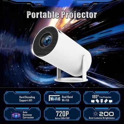 Imagem de Mini Projetor Portátil Hy- 300 Pro 5G Wifi 6 Bt 5.0 Android