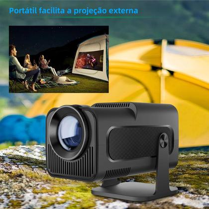 Imagem de Mini Projetor Portátil Hy-320 - 720p, Android 11, Wi-Fi, Bluetooth 5.0 e 320 ANSI Lumens