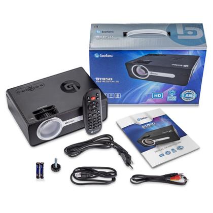 Imagem de Mini Projetor Portátil Led - 2100 Lumens - Betec BT850 - HD Nativo - 130 Polegadas - Bivolt
