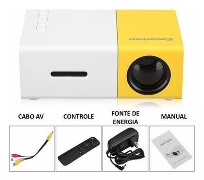 Imagem de Mini Projetor Portátil Led 600 Lumens Full Hd 1080p Hdmi Av