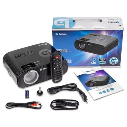 Imagem de Mini Projetor Portatil Led - Betec BT930 - 2700 Lumens - Full HD Nativo - 200 Polegadas