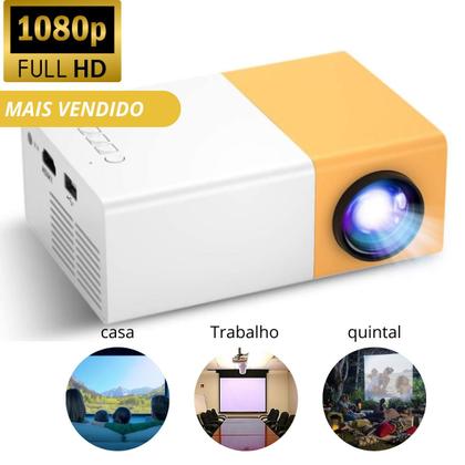 Imagem de Mini Projetor Portátil Led Hd 600 Lumens Usb-hdmi-sd Amarelo 110-220v