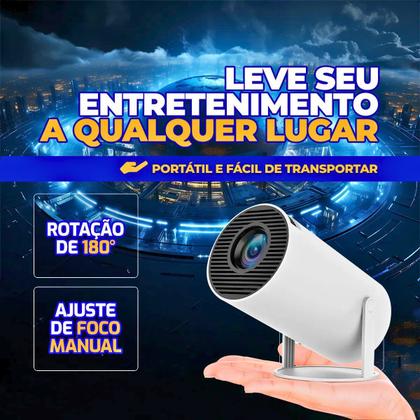 Imagem de Mini Projetor Wifi 4K HY300 Alta Definição Audio Embutido 110v 220v Corretor Automatico De Imagem