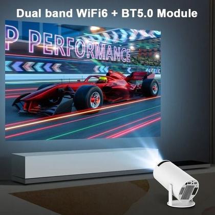 Imagem de Mini Projetor Wifi Suporta Hdmi 4k 1080p Android 11 Portátil Cor Branco 127/220V