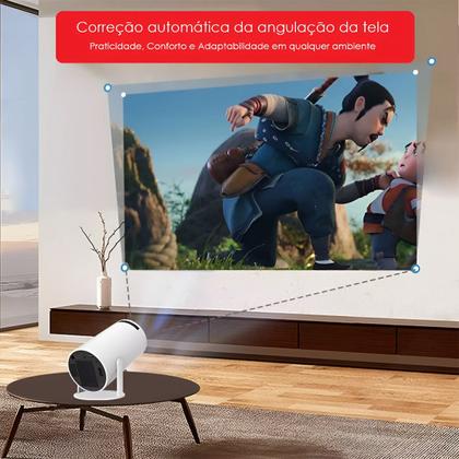 Imagem de Mini Projetor Wifi Suporta Hdmi 4k 1080p Android 11 Portátil Cor Branco 127/220V