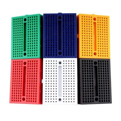 Imagem de Mini Protoboard Com 170 Pontos Projetos Pic Arduino 5 Cores