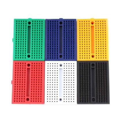 Imagem de Mini Protoboard Com 170 Pontos Projetos Pic Arduino 5 Cores