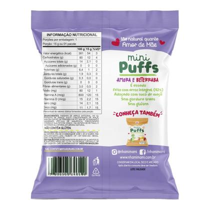 Imagem de MINI PUFFS AMORA E BETERRABA 15g - NHAMI MAMI