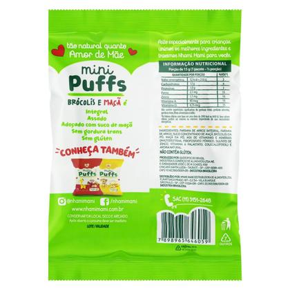 Imagem de MINI PUFFS BRÓCOLIS E MAÇÃ 6x15g - NHAMI MAMI 