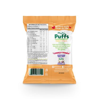 Imagem de MINI PUFFS MANGA E CENOURA 24x15g - NHAMI MAMI 