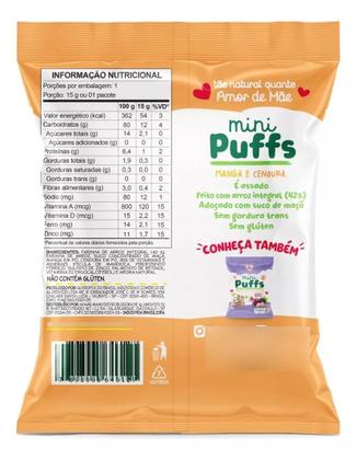 Imagem de MINI PUFFS MANGA E CENOURA 6x15g - NHAMI MAMI
