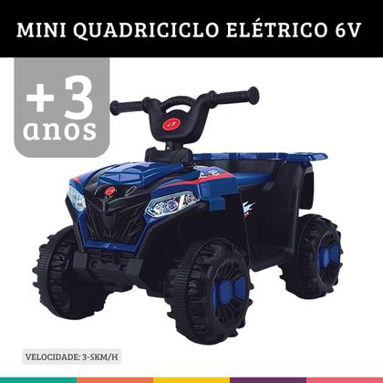 Imagem de Mini Quadriciclo 6v Elétrico Infantil Duas Marchas Azul